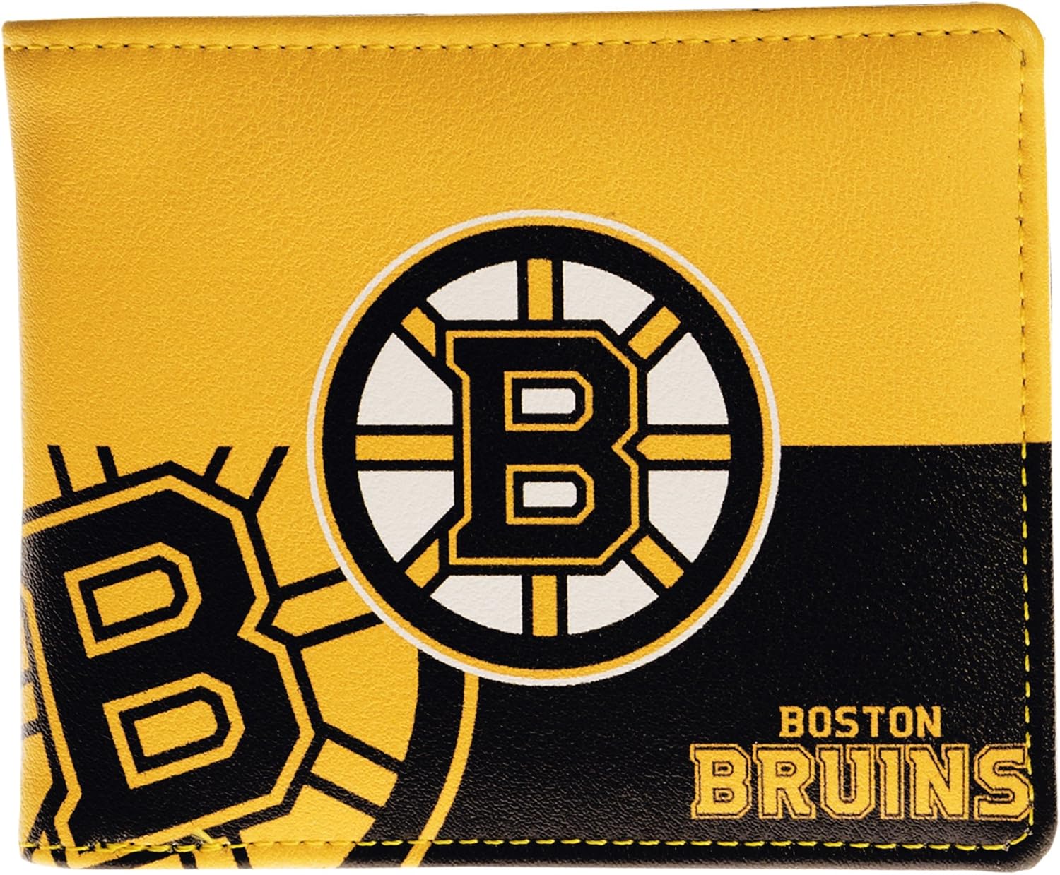 Littlearth NHL Boston Bruins Bi-Fold Wallet, Team Color, 4” x 5" x 1”