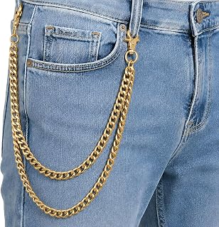 SABOZE Pants Chain Wallet Chain, Clothing Accessory for Jeans | Wearable Clothing Accessory, Heavy-Duty Alloy, Perfect for Streetwear, Punk & Y2K