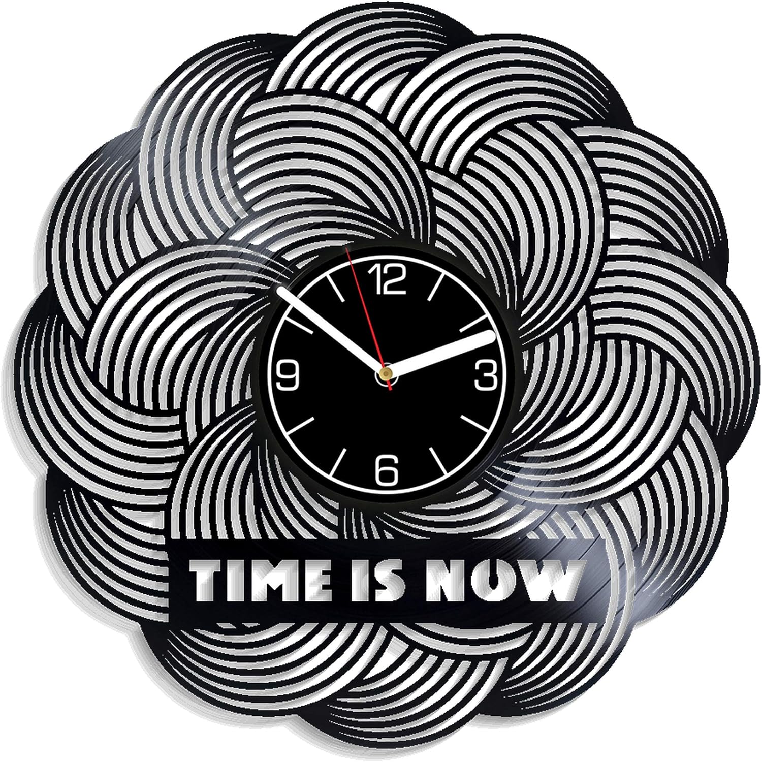 Time is Now Vinyl Record Wall Clock Time is Now Vinyl Clock Time Home Decoration Time is Now Wall Art 12 inch Wall Clock Time is Now Wall Clock Modern Time is Now Vinyl Art Time Wall Art