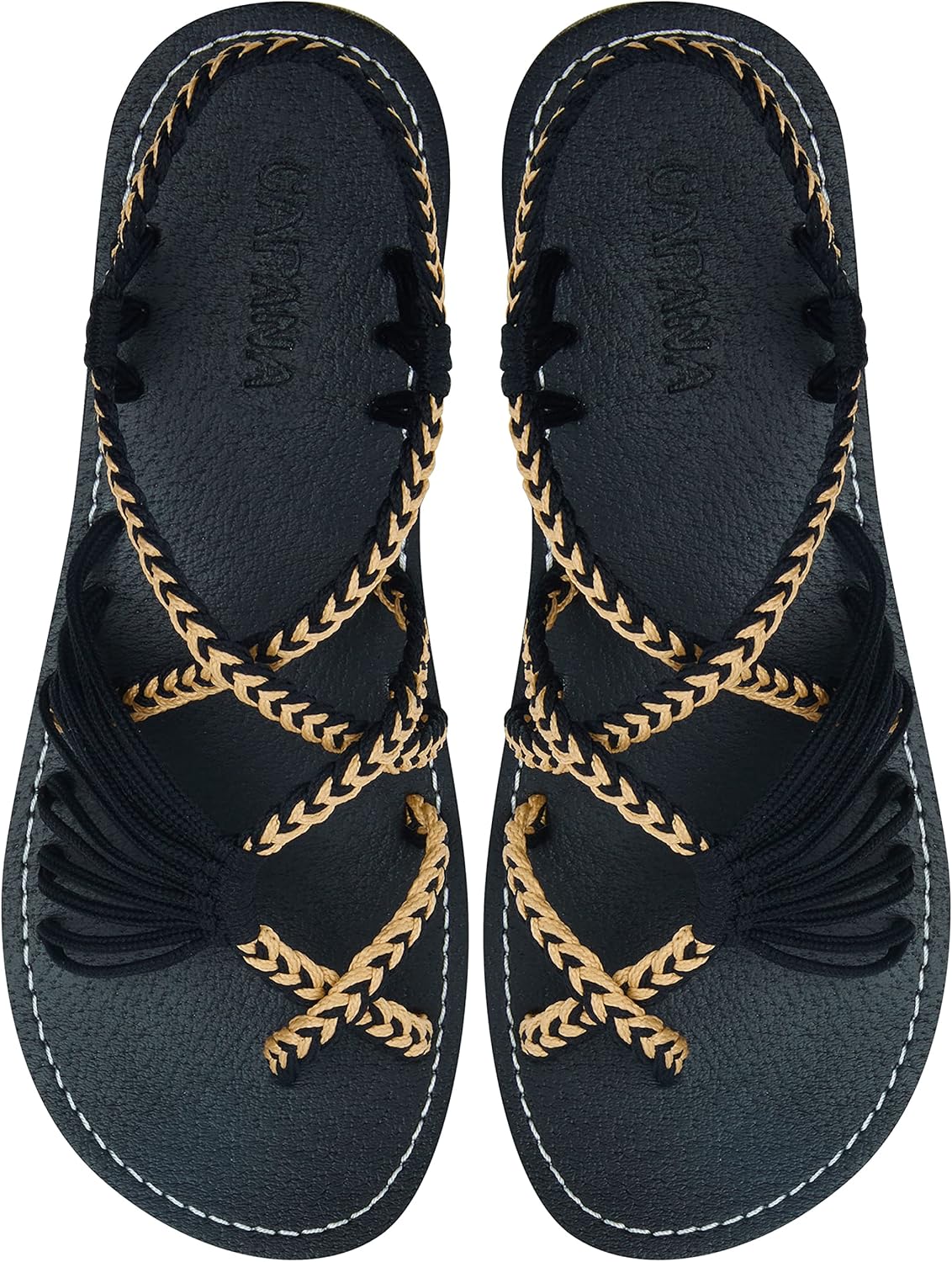 Capana woven flat sandals – strappy, beach, boho, casual, comfy