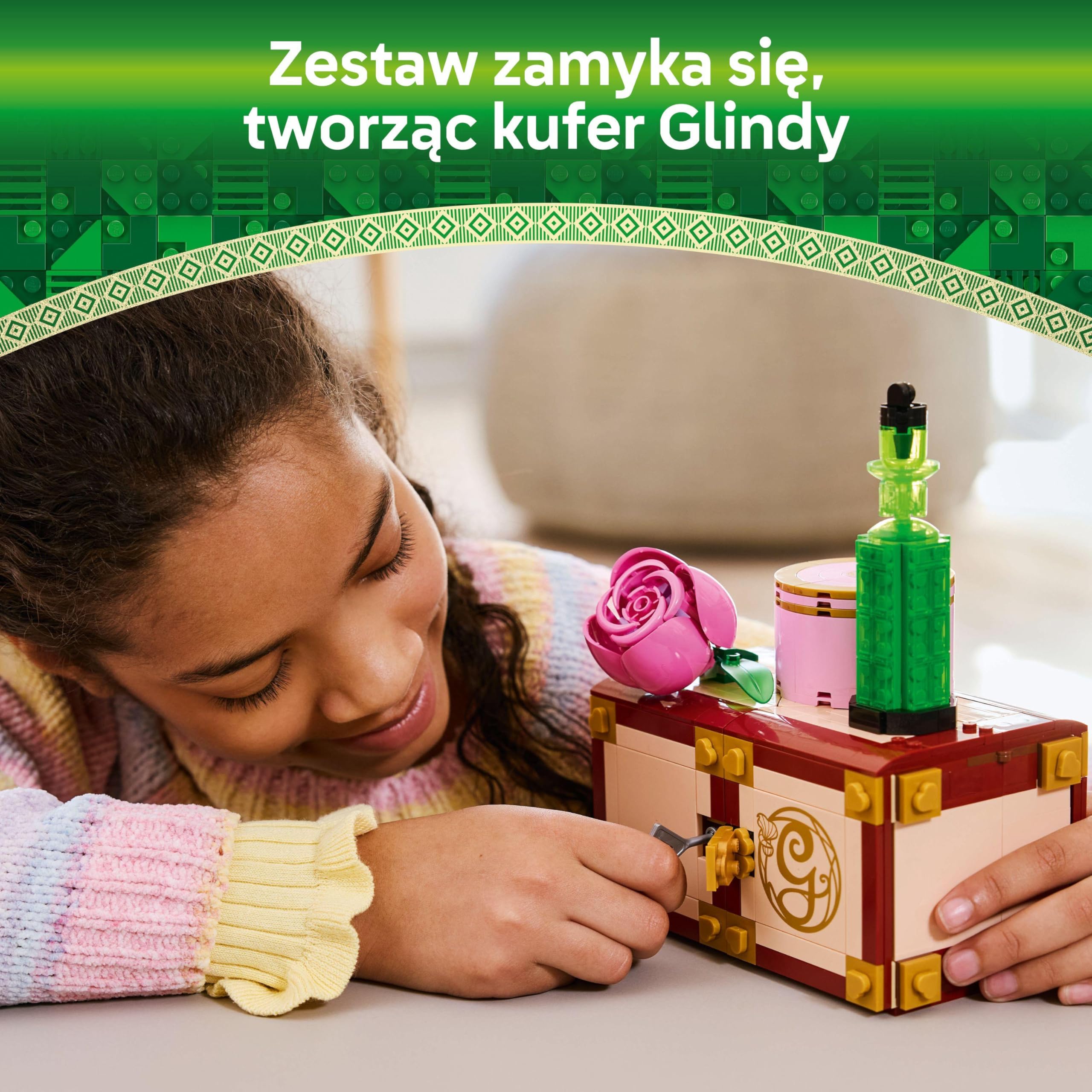 LEGO Wicked Akademik Glindy i Elphaby, Kreatywna Zabawka dla Dziecka do Zbudowania, Zawiera 2 Minilaleczki, Pomysł na Prezent dla 8-latki i Fanów Domków dla Lalek, dla Dziewczynki i Chłopca, 75683