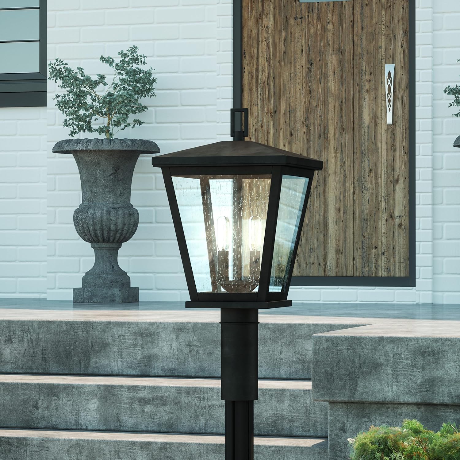 Quoizel JFY9011MBK Joffrey Outdoor Post, 2-Light 120 Total Watts, Matte Black