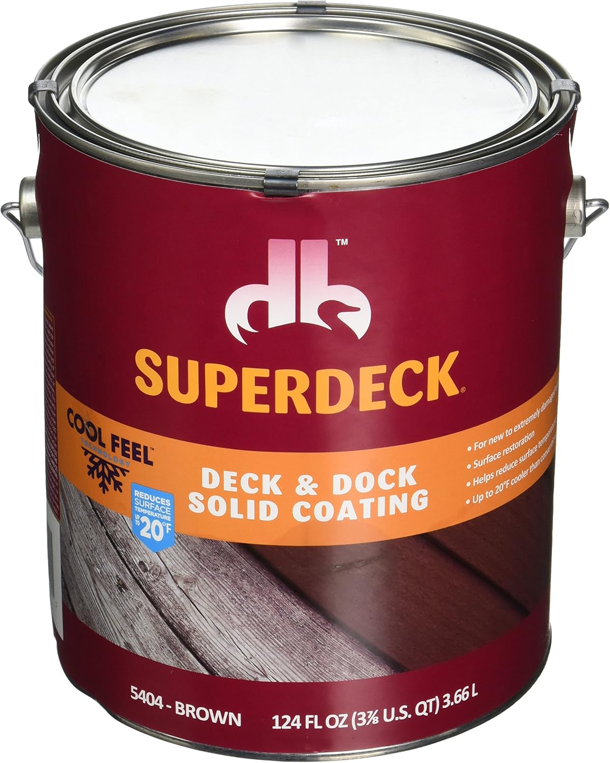 Duckback Products SC005404416, Brown, Gallon, Deck & Dock Cool Feel