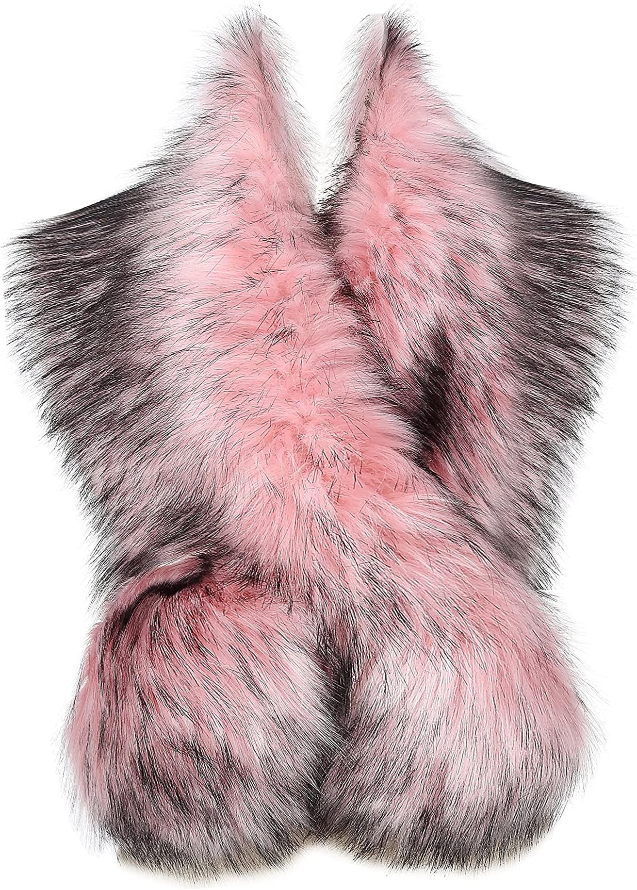 BABEYONDWomen's Faux Fur Shawl Party Faux Fur Collar Fur Wraps for Winter Bridal Wedding Cover Up