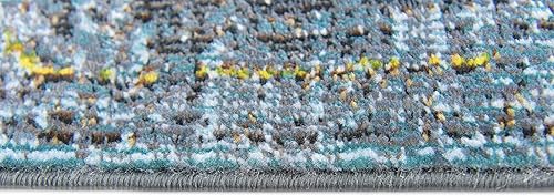 Miniatura 16 de Unique Loom Baracoa Collection - Alfombra Castro (4 pies 3 pulgadas x 6 pies, turquesamarfil)