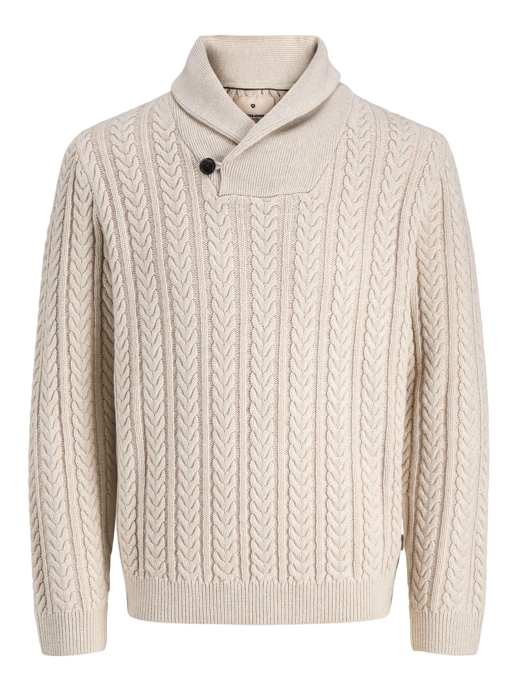 JACK & JONES Herren Jprblusean Knit Cable Shawl Neck
