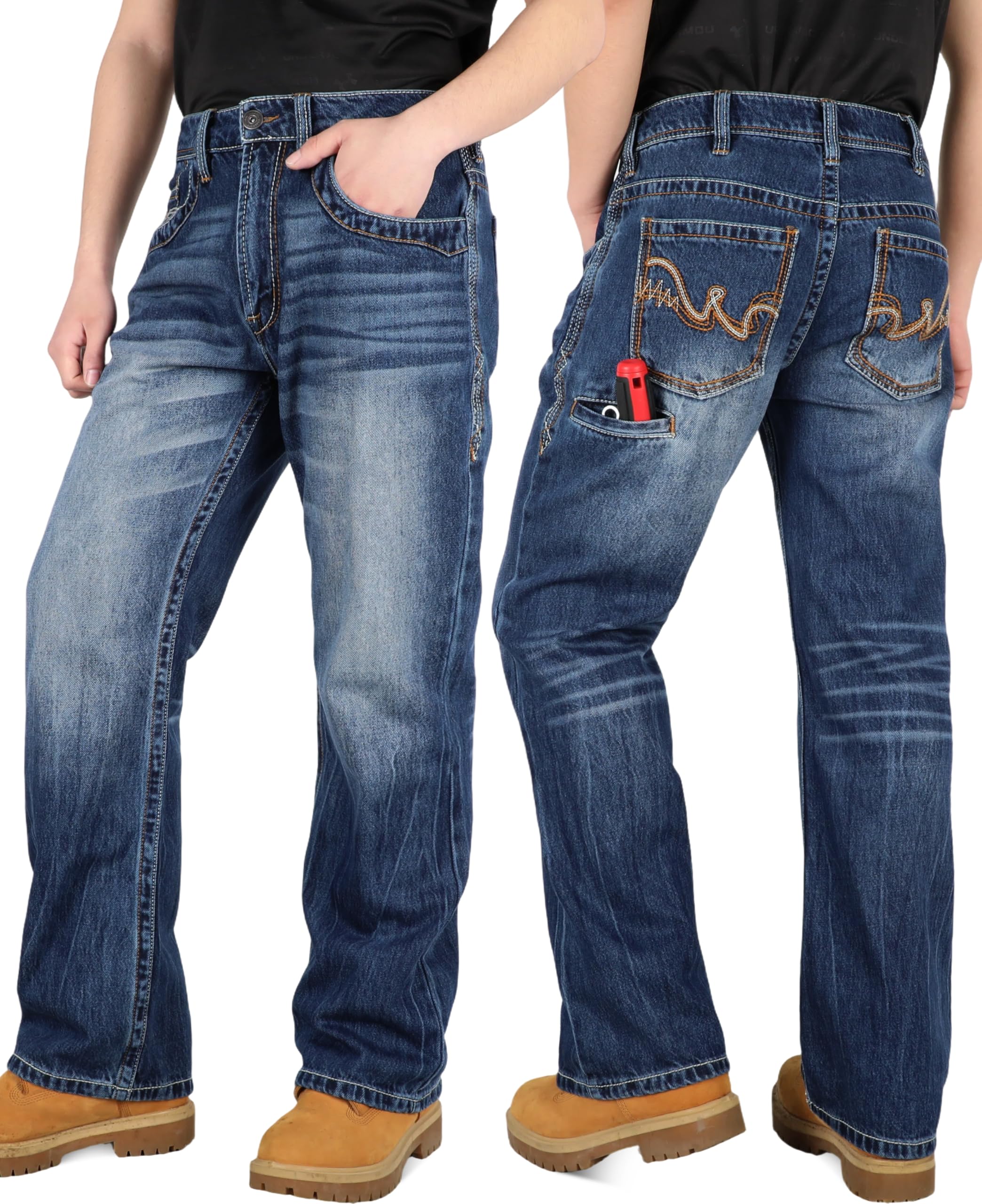 Non FR - Men's Work Jeans Relaxed Fit Boot Cut 12.5oz EX-Soft Denim