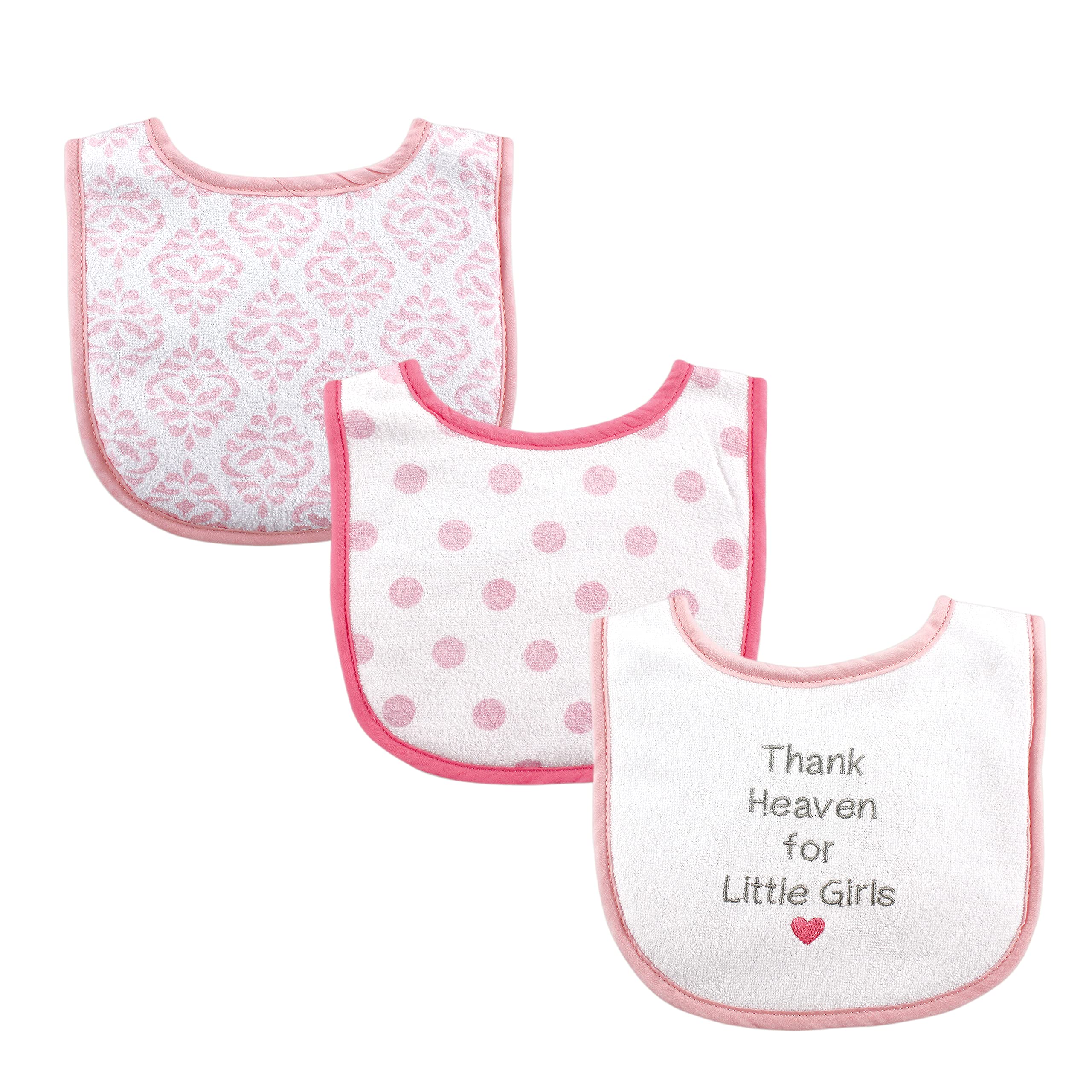 Luvable Friends Unisex Baby Cotton Terry Drooler Bibs with Fiber Filling