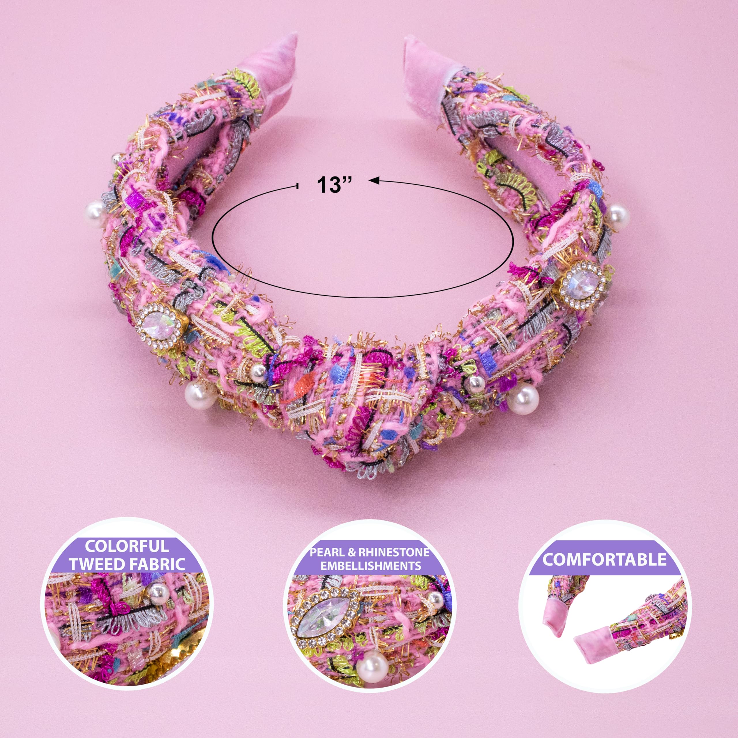 Amazon.com : FROG SAC Knot Headband for Girls, Knotted  display picture 1