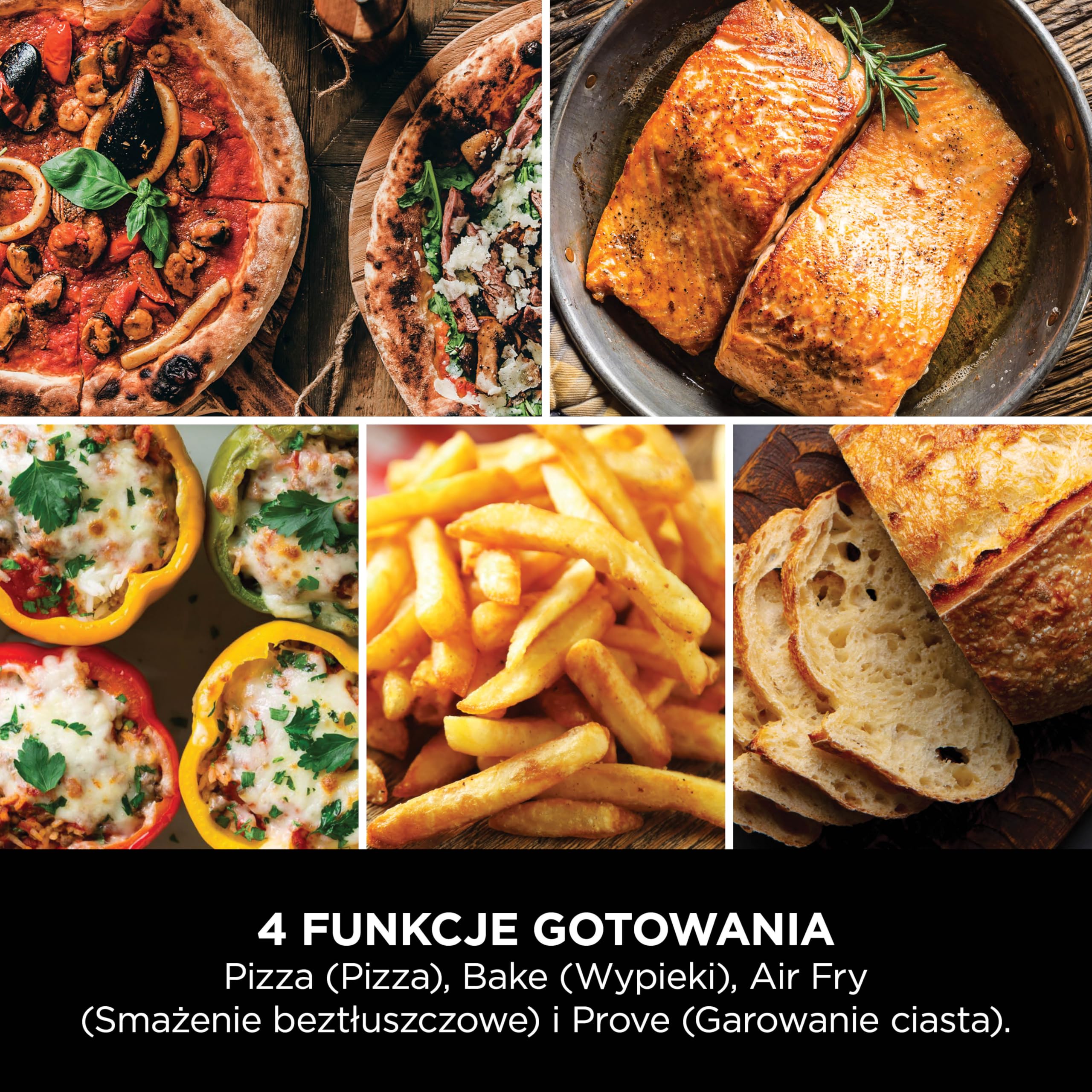 Ninja Artisan elektryczny zewnętrzny piec do pizzy i frytkownica beztłuszczowa z 4 funkcjami gotowania, deska do serwowania, nóż, kamień do pizzy 30 cm, łopata, blacha i kosz, zielony MO201AMZEU