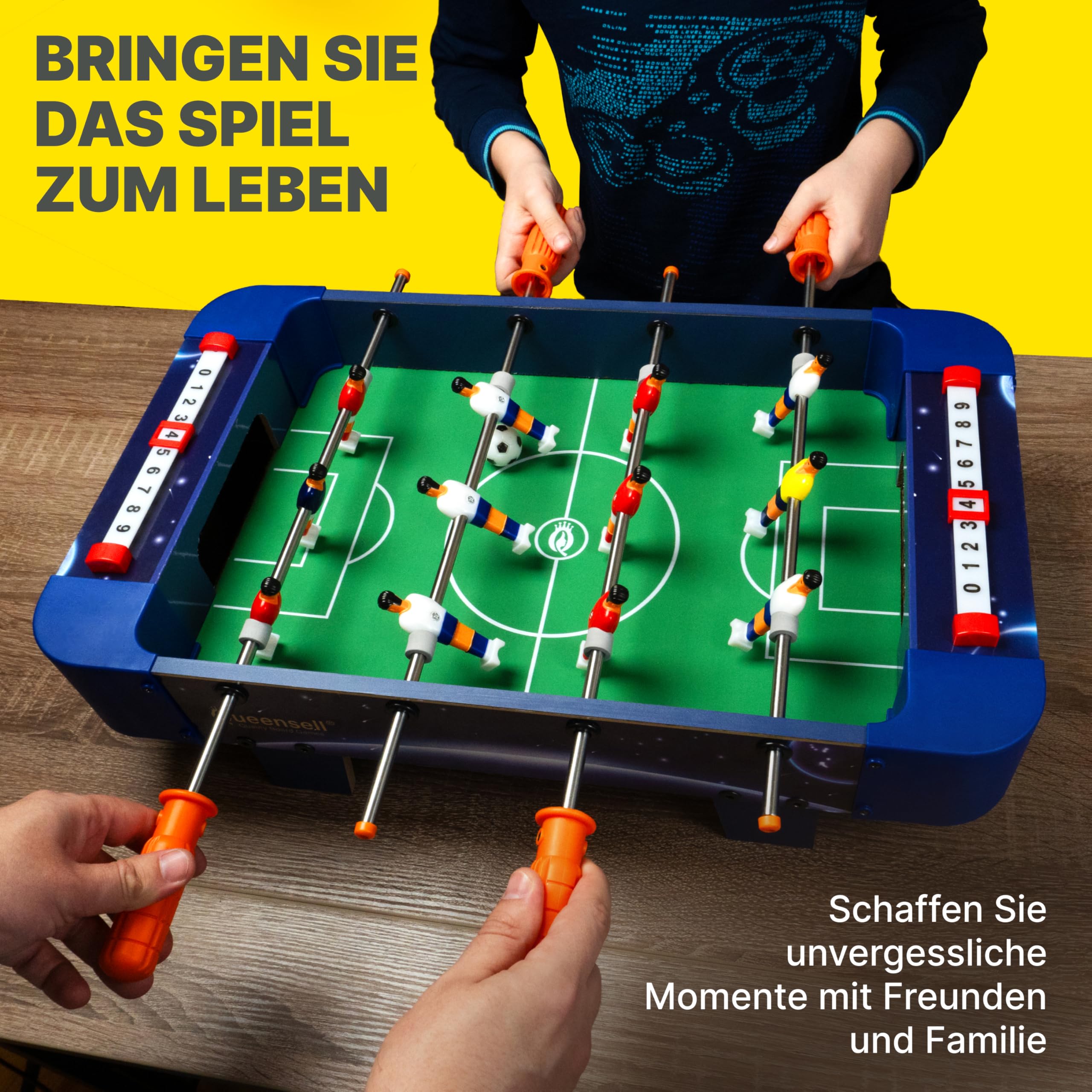 Mini-Tischfußball für Kinder und Erwachsene – 53 cm Mini-Fußballspiel, Mini-Fußballtisch für Familienspielabende
