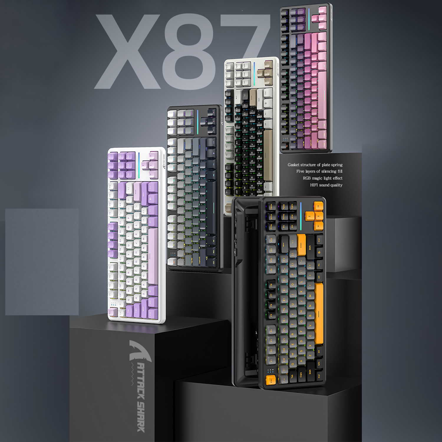 Amazon | MAMBASNAKE×ATTACK SHARK X87 ゲーミングキーボード