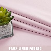 Vista 3 de OVZME Rhea Cortinas 100% opacas de 84 pulgadas de largo, 2 paneles burgo para sala de estar, cortinas opacas rosas con aislamiento térmico, cortinas