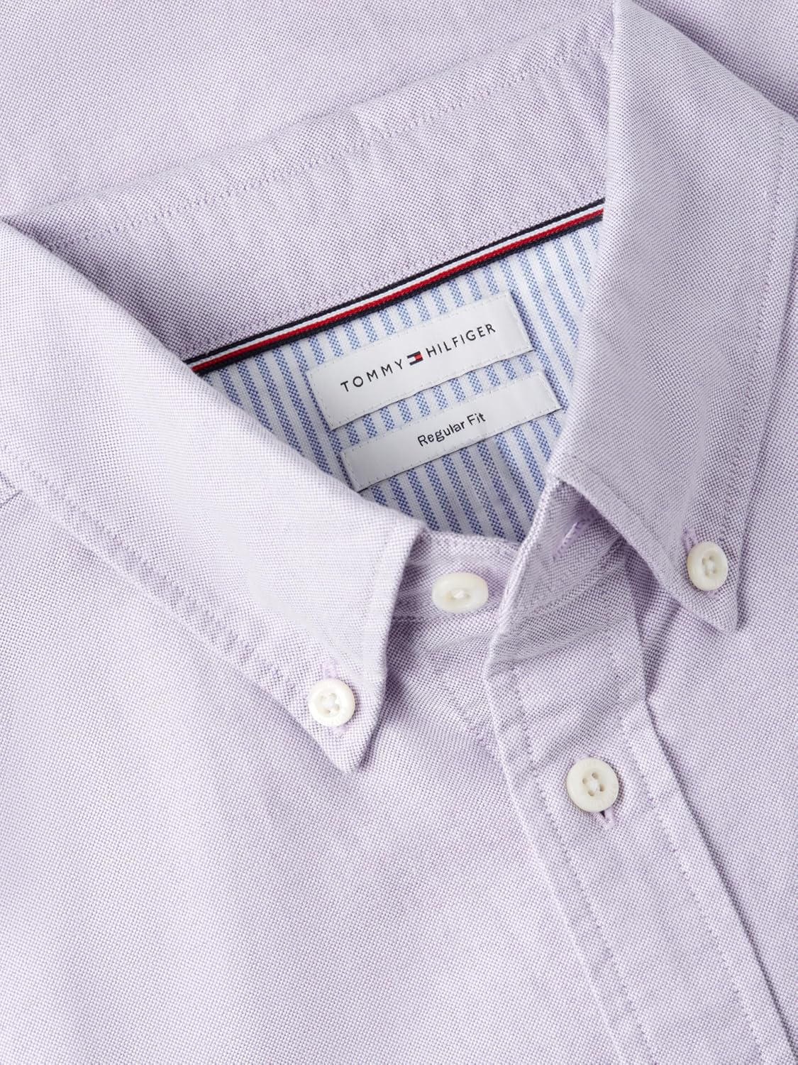 Tommy Hilfiger Men's Long Sleeve Oxford Shirts in Regular Fit, Men's Button Down Shirts, Also Available in Big and Tall