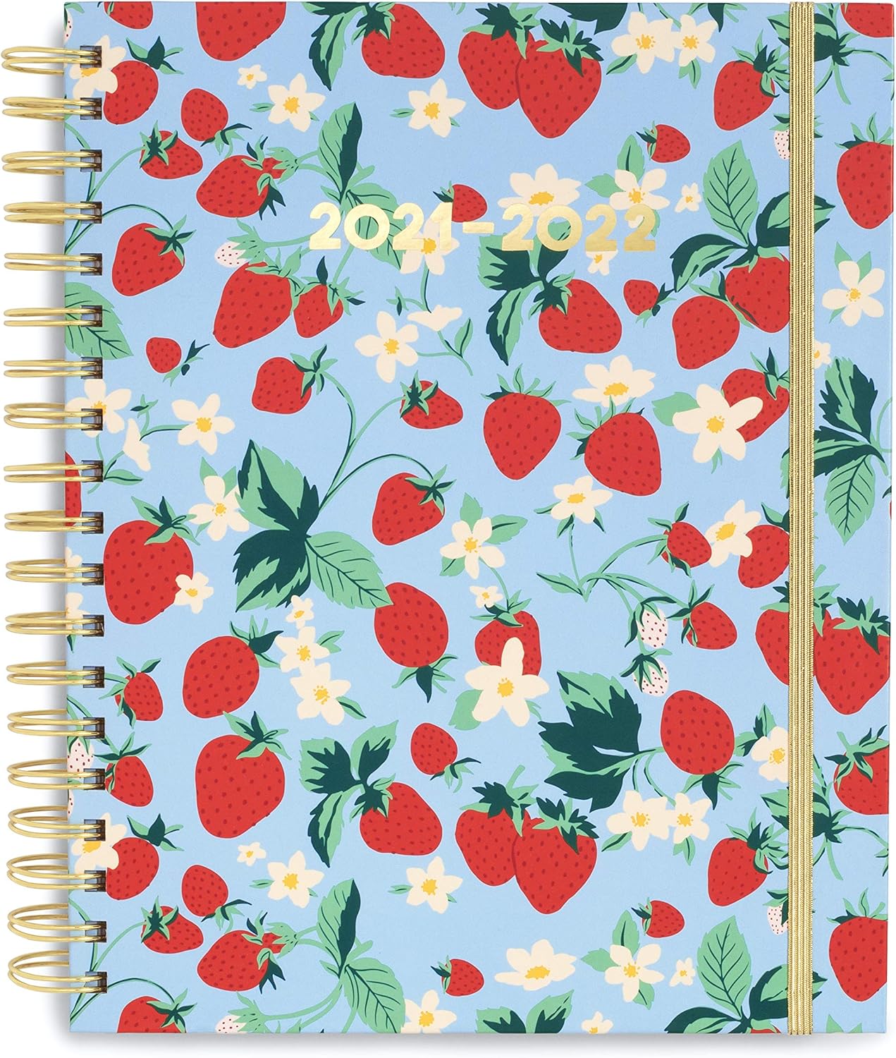 Ban.do 17 Month 2021-2022 Large Daily Planner with Weekly & Monthly Views, Dated Aug 2021 - Dec 2022, Hardcover Self-Care Agenda with Stickers & Wellness/Reflection Pages, Strawberry Fields