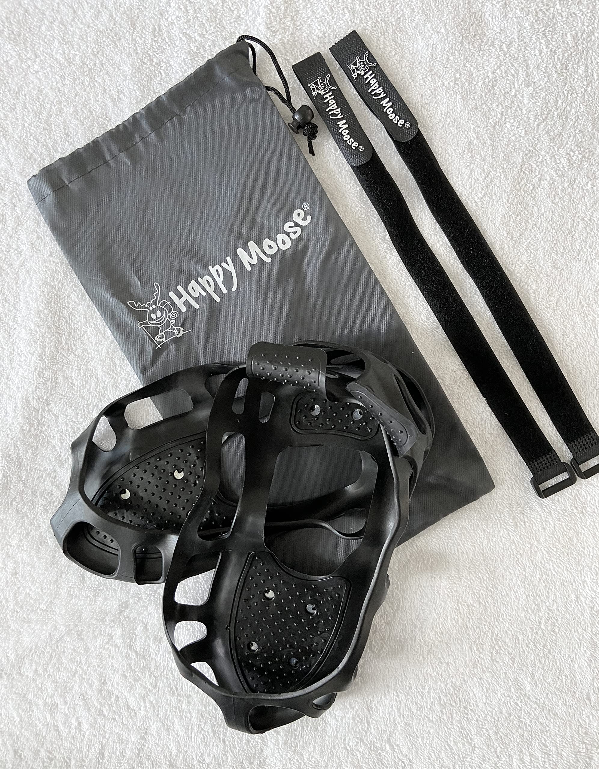 Traction Cleat for Walking on Snow and Ice - Happy Moose Ice Traction Walkers (1 Pair) (Medium)