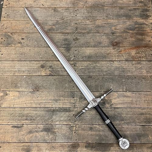 Miniatura 9 de Blazing Steel Espada medieval de espuma de dos manos, espada de caza de bruja
