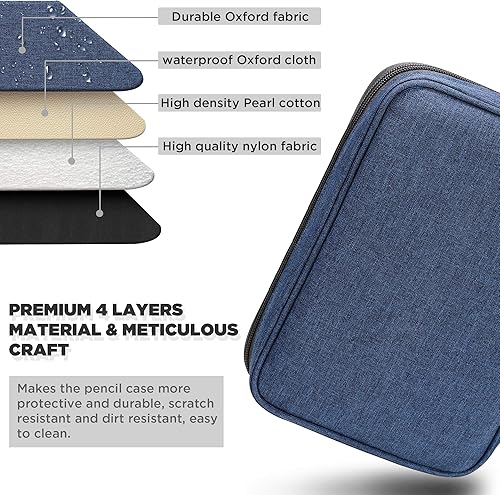 Miniatura 26 de Zannaki - cartuchera de gran capacidad para marcadores, lápices, lapiceras, papeles y sobres de carta, portador para billetera, diario, secundaria