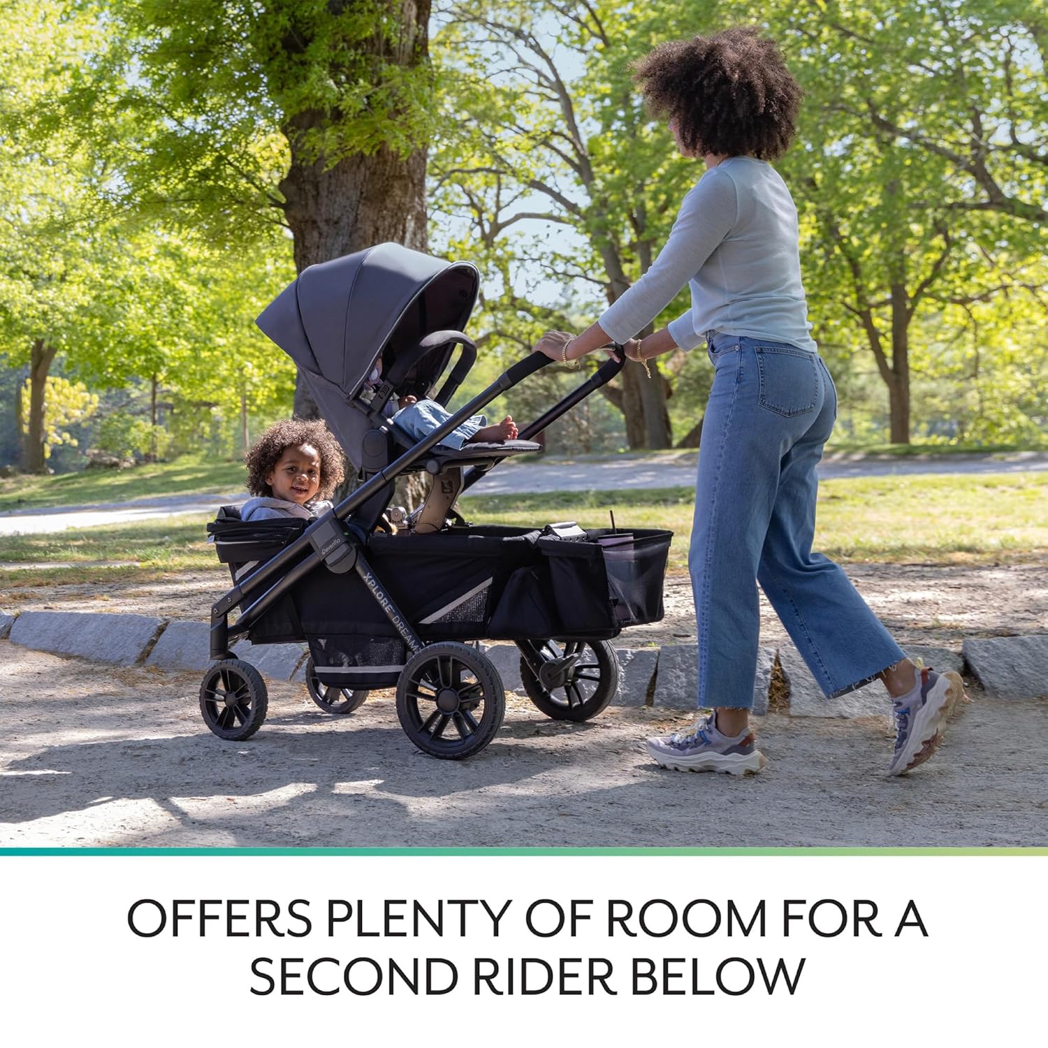 Evenflo Pivot Xplore Stroller Wagon Second Seat, Adventurer Gray