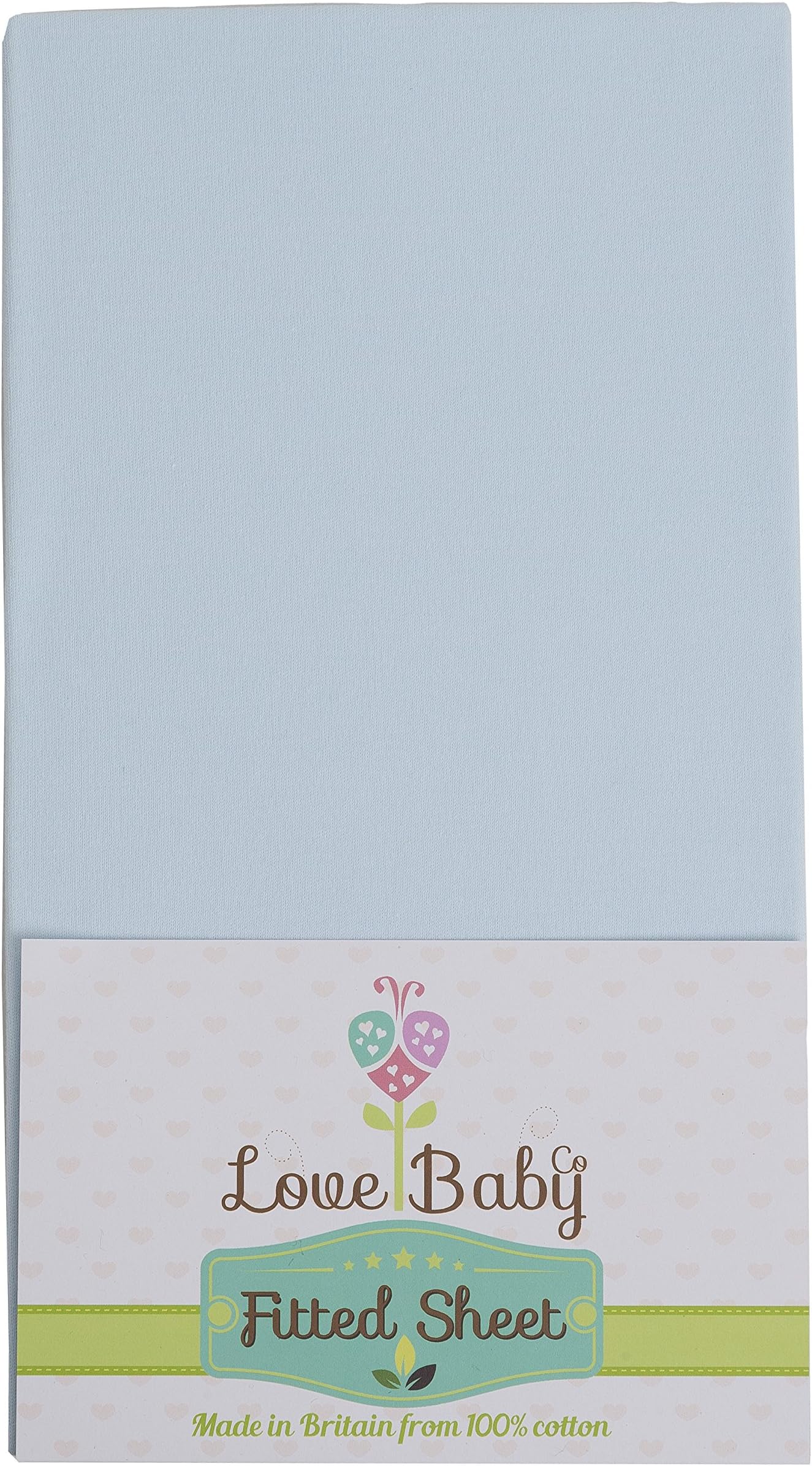 2 x 100% Organic Cotton Fitted Sheets fit bedside crib next to me perfectly - Blue