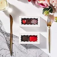 Vista 7 de 12 cajas de macarrón blanco de alta calidad de 4.17 x 2.16 x 1.37 pulgadas para 2, contenedores de macarrón, embalaje de macarrón para bodas