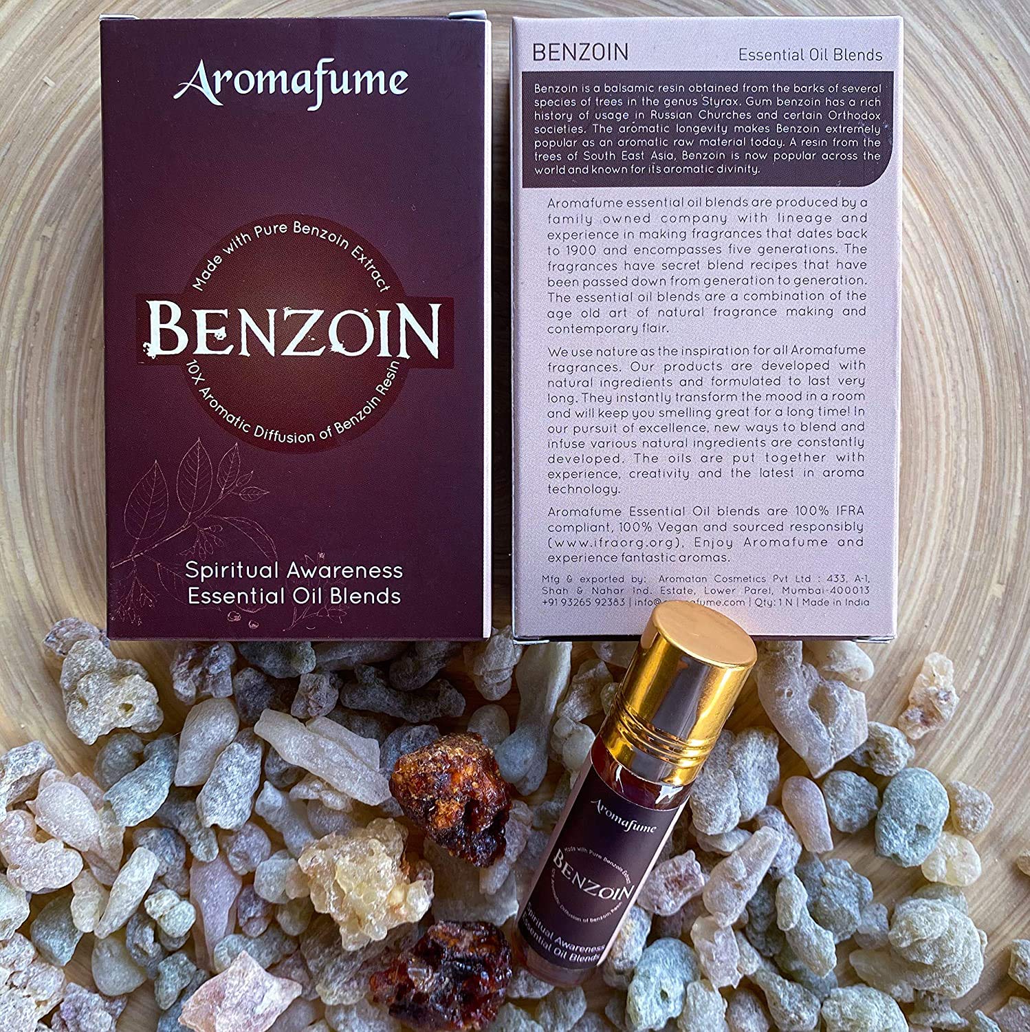 Spiritual Awareness Pure Resin Essential Oil Roll-On Blend Gift Set by Aromafume | 6 x 6ml | Frankincense, Copal, Benzoin, Frankincense&Myrrha | for Meditation, Spiritual Awakening & Prayer