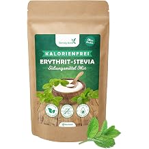 Simply Keto Erythritol Stevia Mix 1 kg - Natural Sugar Substitute without Calories - Stevia Erythritol Mix with 100% Sweetening Power Like Sugar - Vegan - Suitable for Lower Carb* & Ketogenic Diet