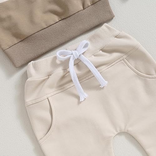 Miniatura 5 de Amiblvowa Ropa para bebé niño de 3 6 9 12 18 meses 2T 3T bloque de color sudadera con capucha y pantalones conjunto de primavera para el día de San