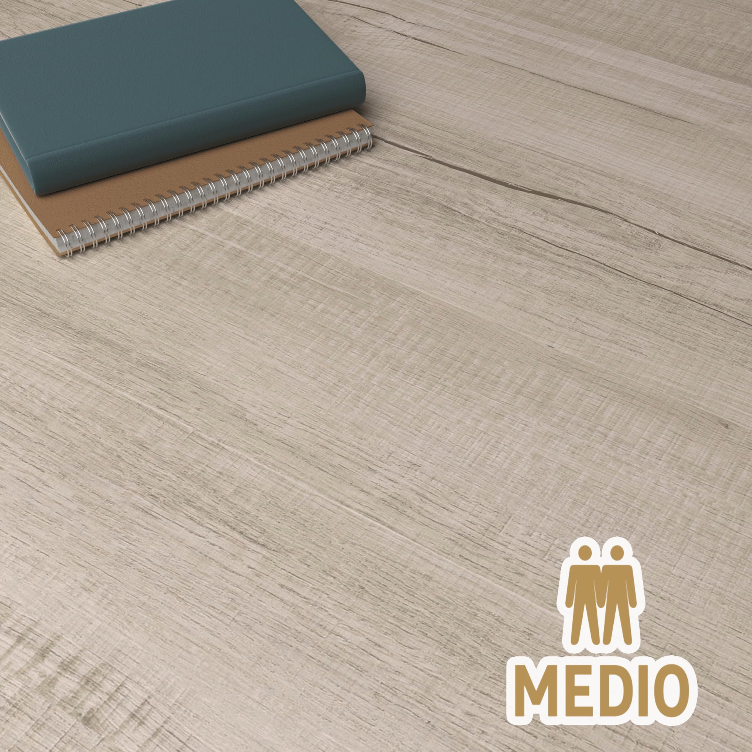 ARTENS - PVC Bodenbelag - Selbstklebende Vinyl-Dielen Horsens - Vinylboden - Medio - Holzeffekt - Hellbeige - L.91,44 cm x B.15,24 cm - Dicke 2 mm - 2,23 m²/ 16 Dielen - Belastungsklasse 31