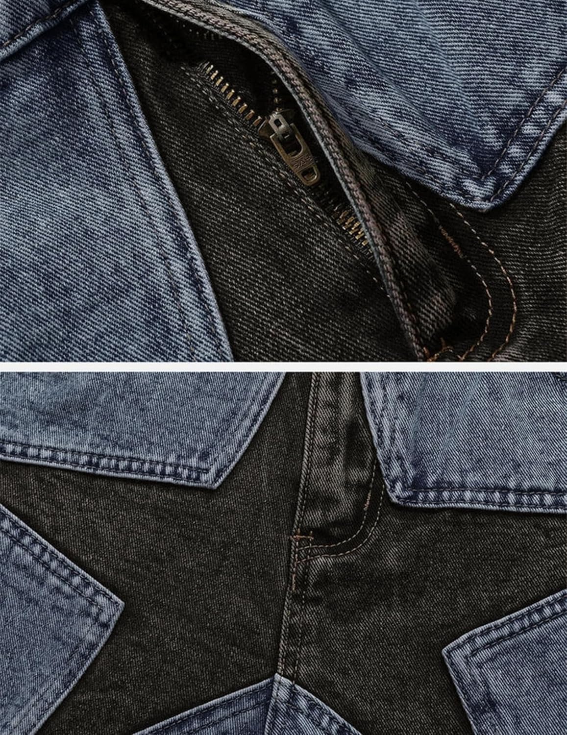 Vamtac Mens Jorts Baggy Jean Shorts Y2k Star Shorts Skateboard Wide Leg Denim Shorts Casual with Pockets 2026 - Image 6