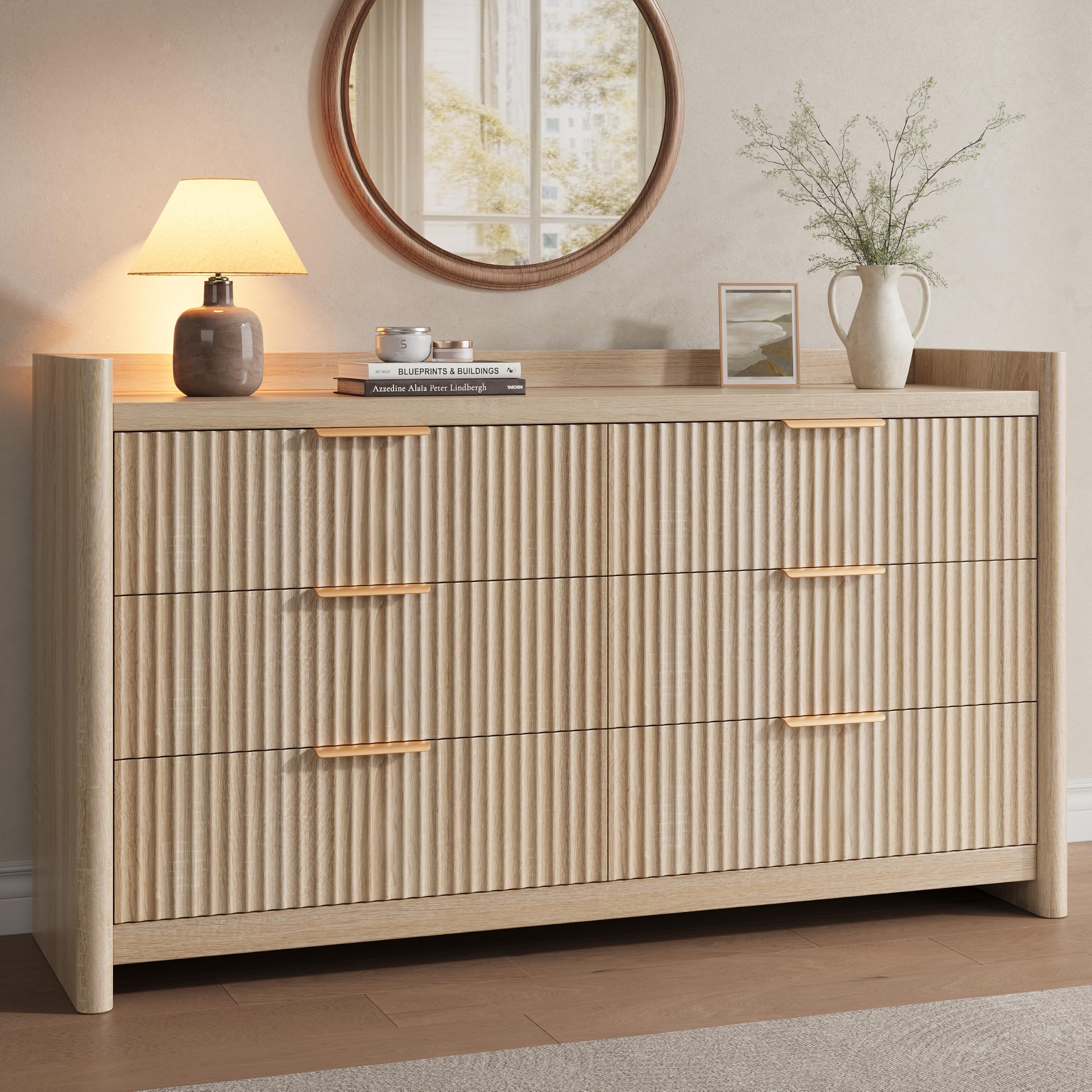 Photo 1 of Decofy 6 Drawer Dresser - Natural Oak