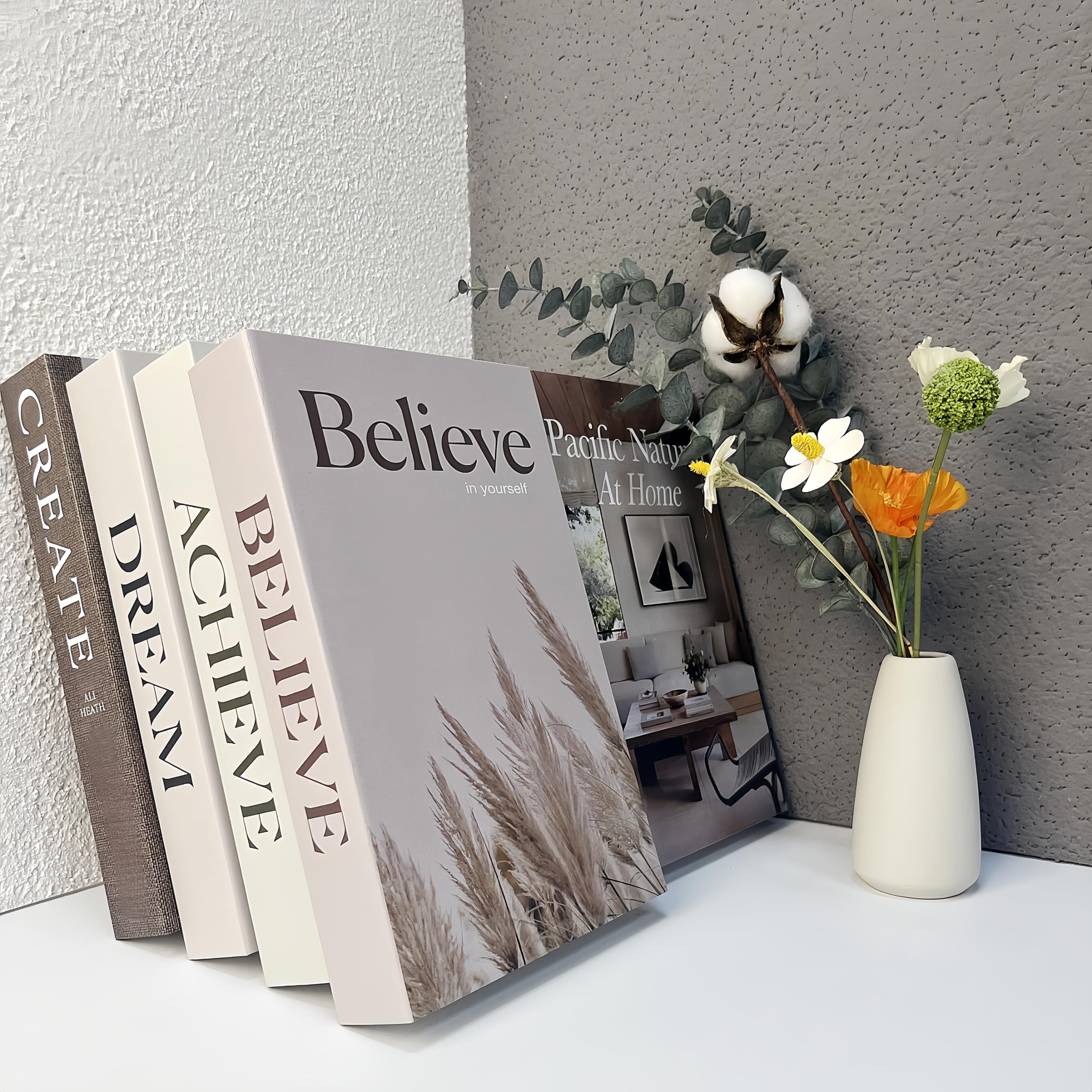 Confezione da 8 libri decorativi, Ediactcyl decorativi, libri finti per la decorazione della casa con copertina rigida, impilabili di libri finti per libreria, decorazione della stanza (M63)