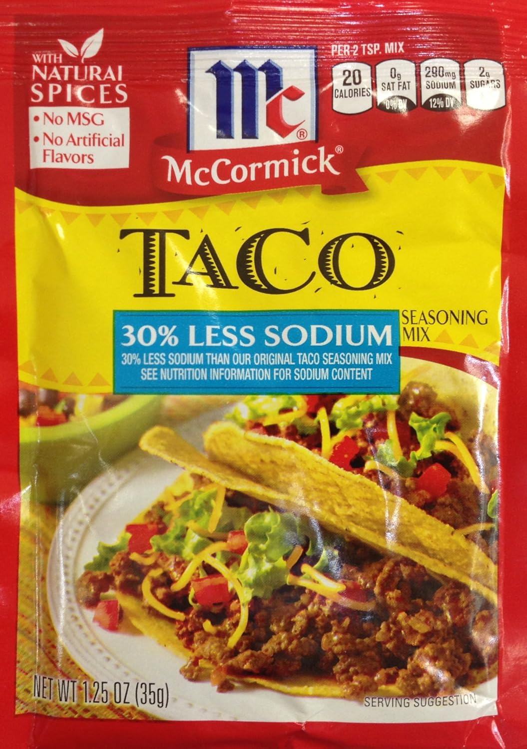 McCormick LowSodium TACO Seasoning Mix 1.25oz (20 Packets