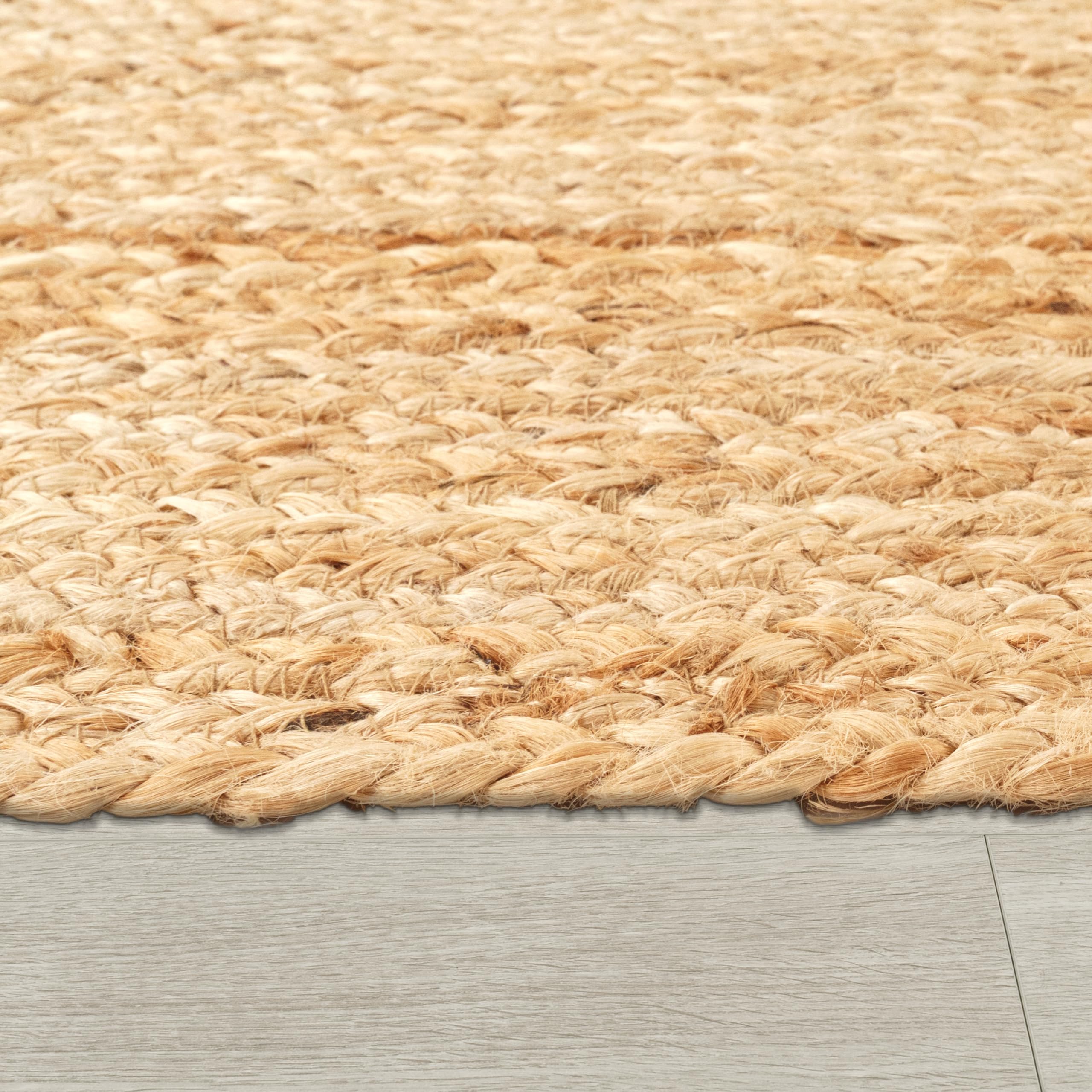 Paco Home Teppich Wohnzimmer Naturfaser Handgearbeitet Jute Meliert Modernes Muster Boho Stil, Grösse:80x250 cm, Farbe:Natur 6