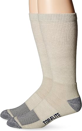 Top Flite Mens Sport Half Cushion Crew Ultra Dri Socks 2 Pair Pack