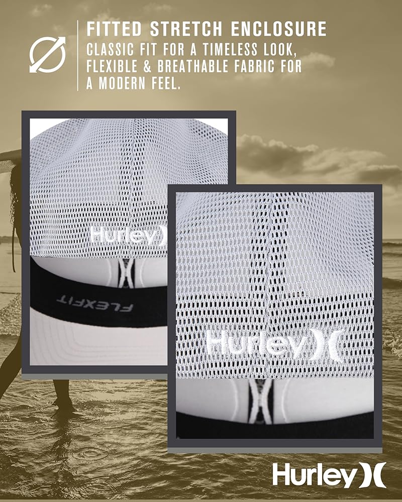 Hurley Men's Trucker Hat - Lightweight Breathable Stretch