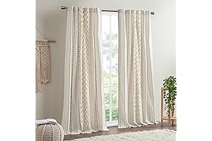 INK+IVY Imani Boho Curtains 96 Inches Long - Single Panel