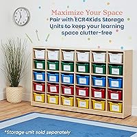 Vista 5 de ECR4Kids Cubo de almacenamiento frontal con cucharada, organización multiusos, surtido, 30 piezas