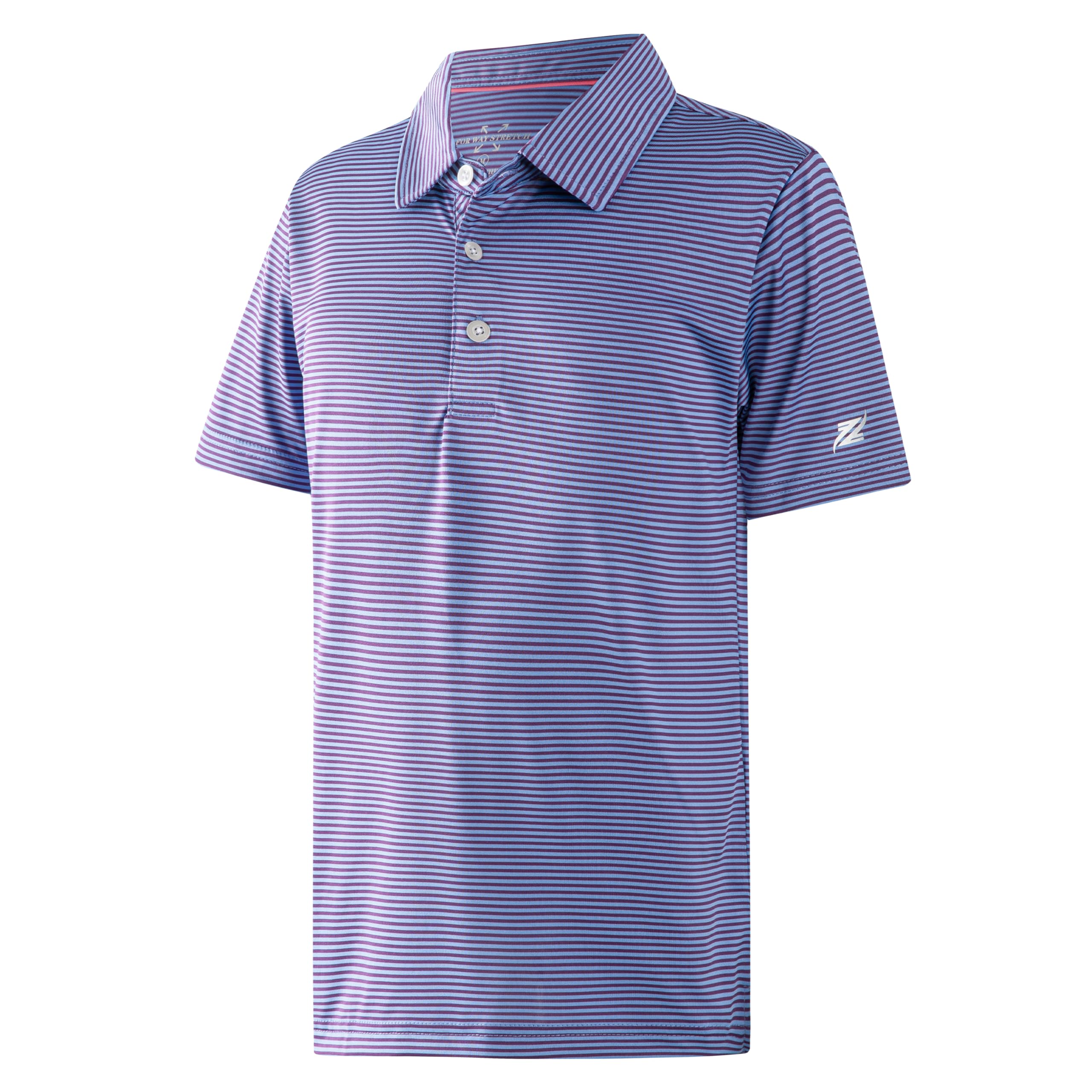 Boys Polo Shirts Short Sleeve Striped Performance Moisture Wicking Dry Fit Golf Shirts for Boys Youth Kids