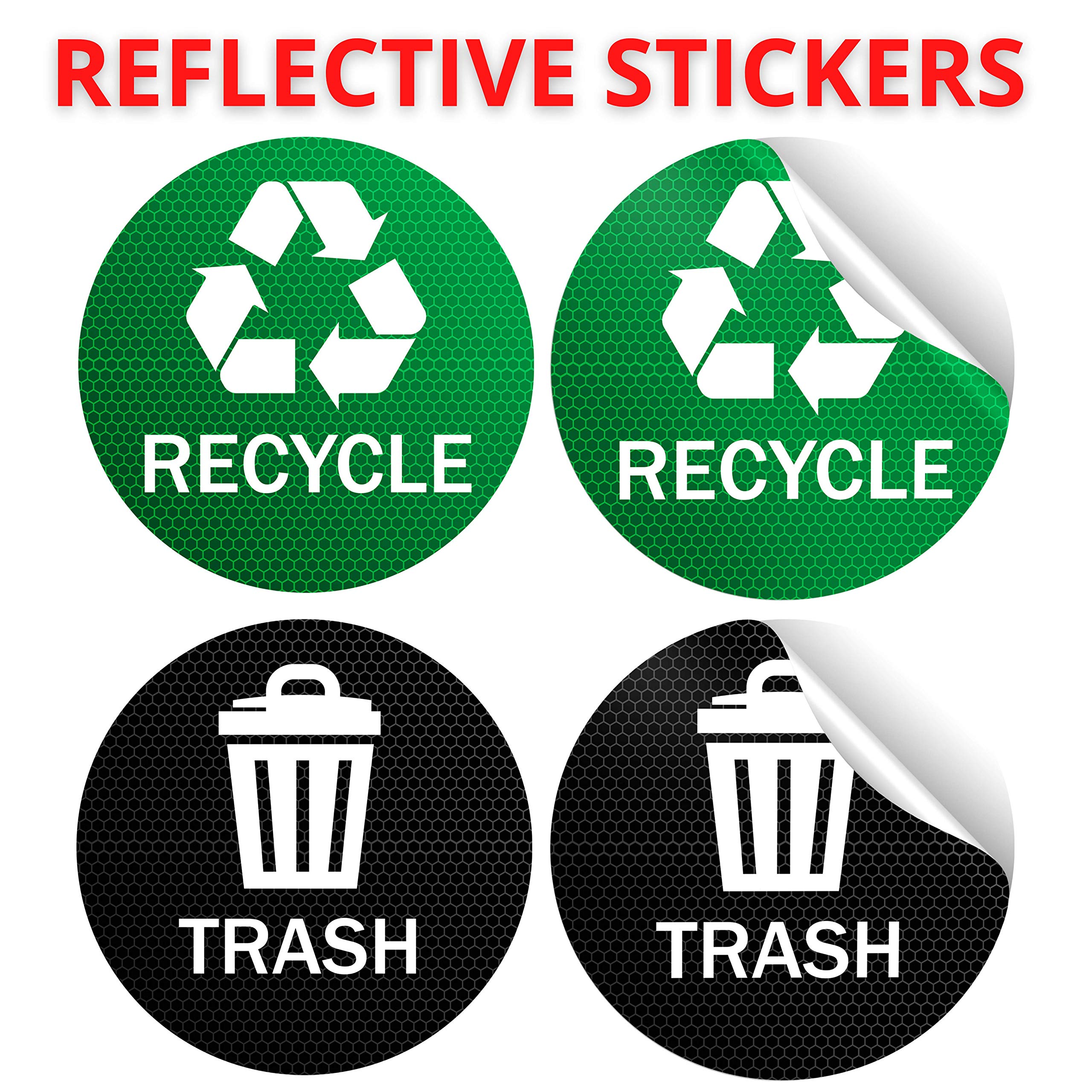Buy 4PC T and Recycle Sticker for T Can 6 x 6 Inches Reflective