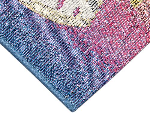 Miniatura 6 de Liora Manne ESENCIA - Tapete antideslizante de látex para interiores y exteriores, diseño de transición, caprichoso, colorido (Santa Siesta Ocean)