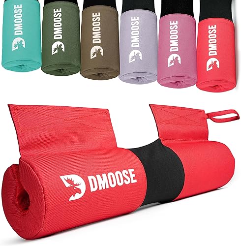 Vista 22 de DMoose Fitness Almohadilla de Barra para Empuje de Cadera, Sentadillas y Estocadas - Cojín de Espuma Gruesa Antideslizante para Soporte de Cuello
