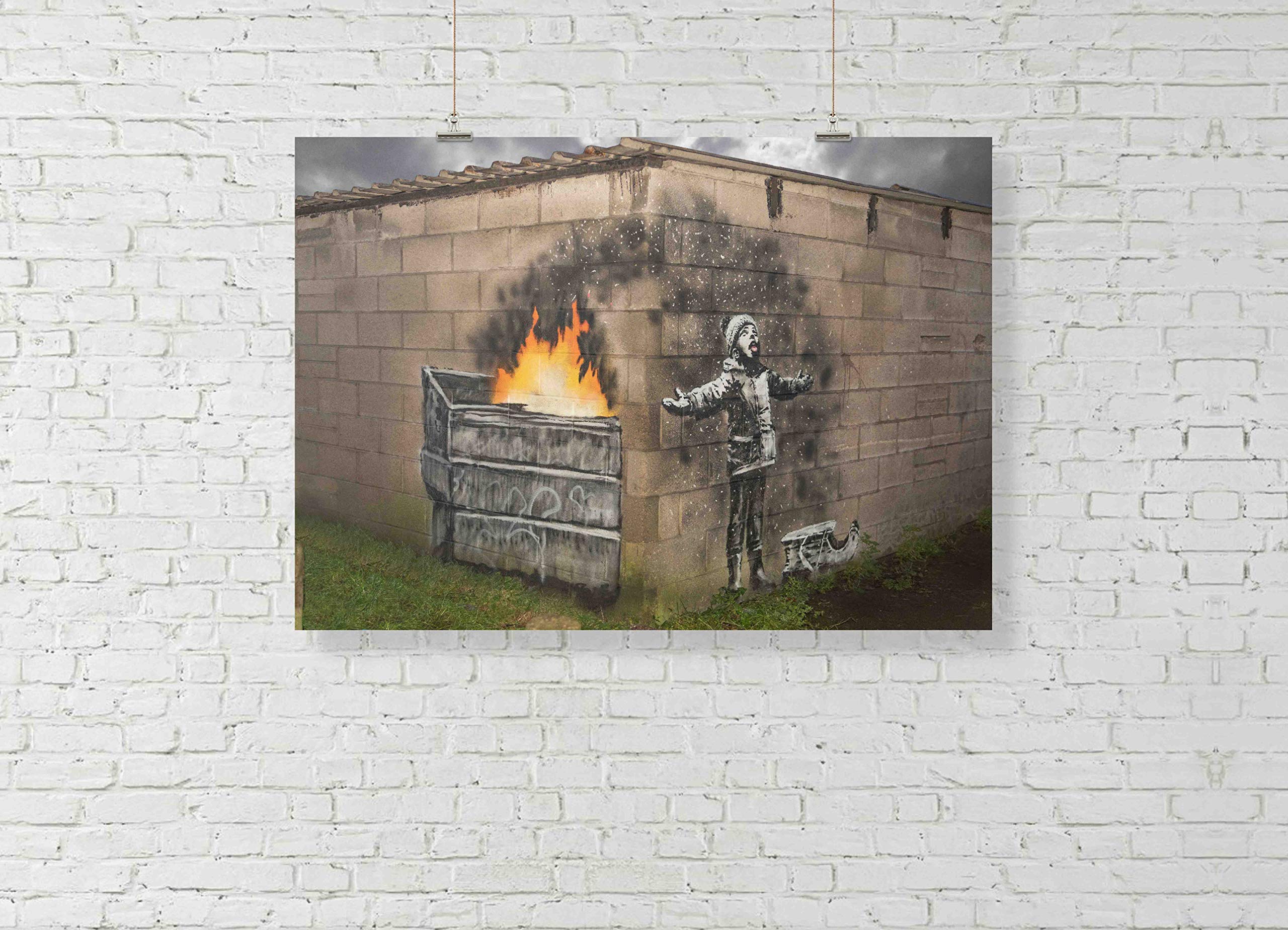 Totally Graphics A2 Poster, Banksy, Port Talbot, Season's greetings'