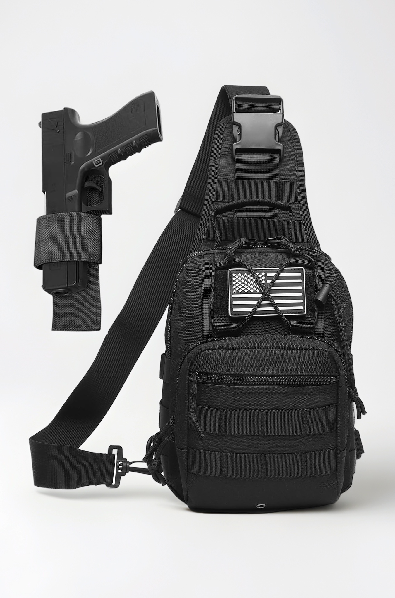 ATBP - Small Tactical Bag for Men with Holster, EDC CCW Military Shoulder Bag, 7L Crossbody Bag