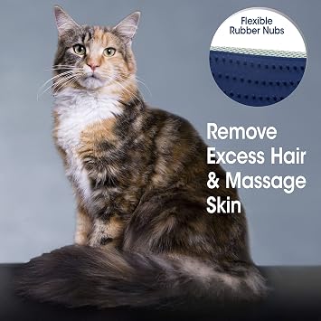 Four Paws Love Glove Cat Grooming Glove | Grooming mitt for cats, deshedding & dematting, removes loose hair, massages skin, lifts hair from furniture & carpets