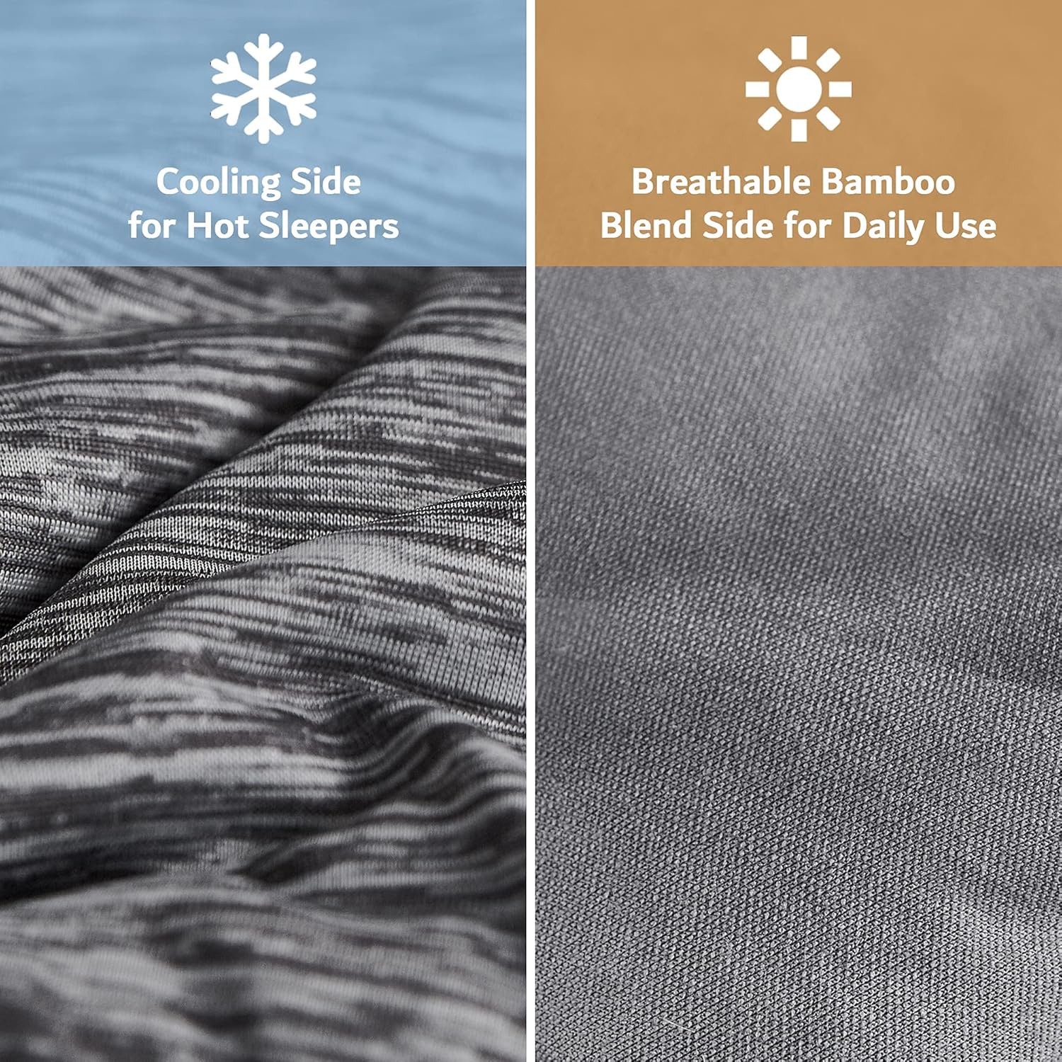 Umchord Grey California King Comforter Set, Reversible Cooling & Breathable Comforter, Lightweight All Season Down Alternative Comforter, 3 Pieces Bedding Comforter Set (104"x96") : Home & Kitchen