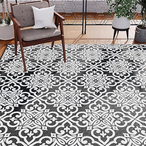 Alfombra de paja de plástico para exteriores, impermeable, para patio, reversible, alfombra exterior grande para campamento, balcón, caravana, disponible en Yaxa Mexico