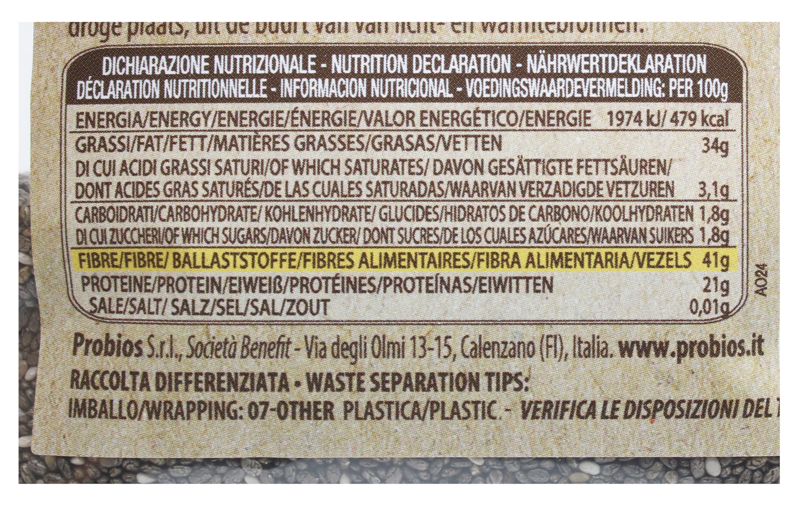 Probios Semi di Chia Bio Senza Glutine - [Confezione da 6 x 150 g]