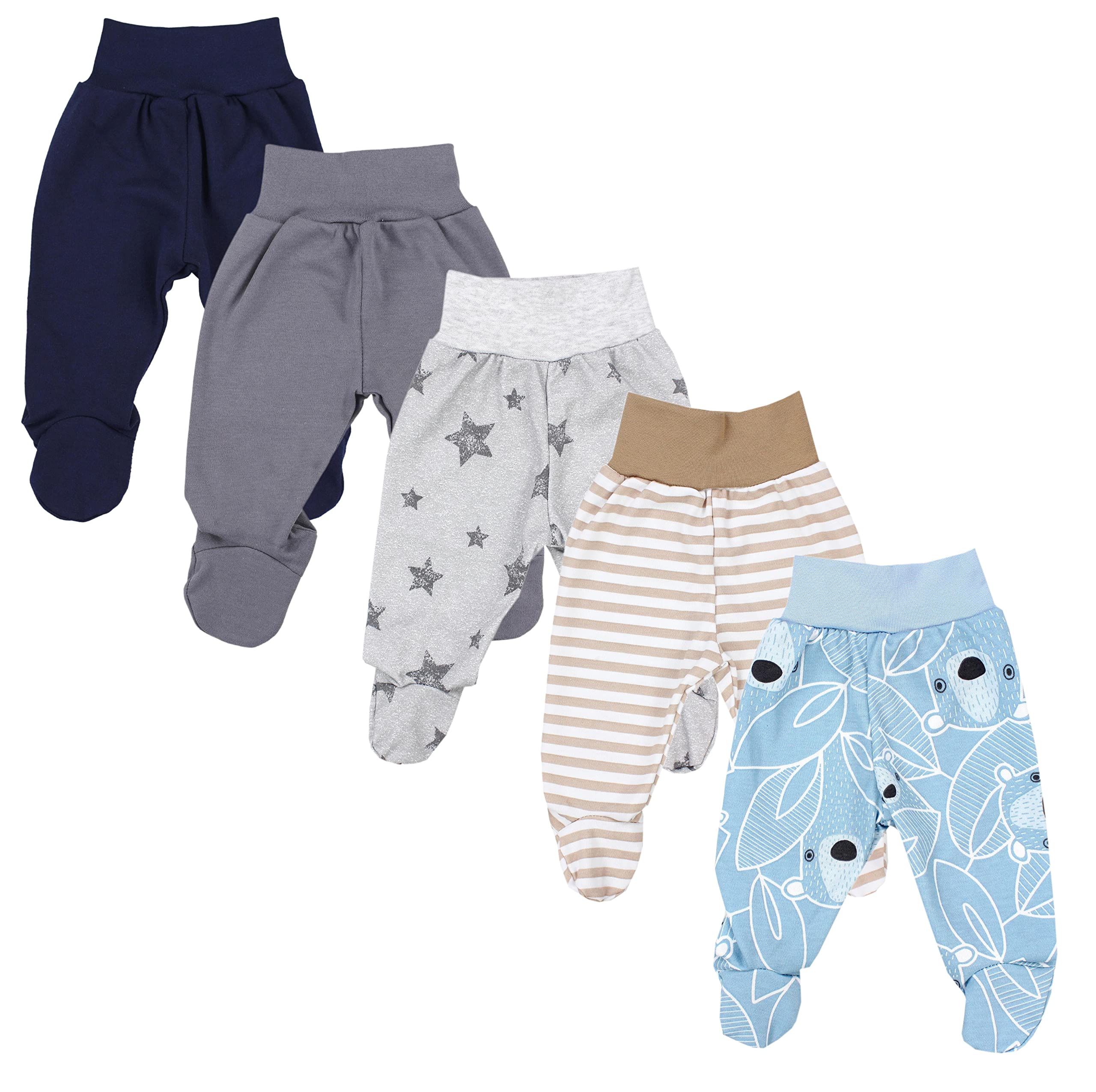 TupTam Baby Unisex Hose mit Fuß Bunte 5er Pack - 2