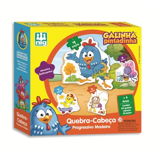 Quebra-Cabeça Progressivo Galinha Pintadinha, Nig Brinquedos